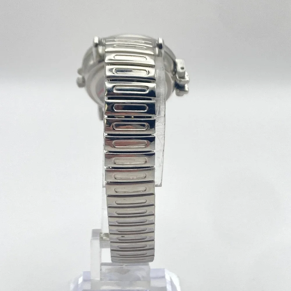 Accutime Hidden Dial Women's Watch Monkey Silver Tone Stretch Band New Battery